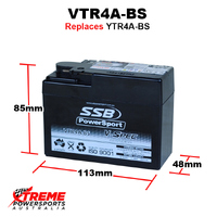 SSB 12V 85CCA 2.3AH VTR4A-BS Honda Z50J 50th Anniversary 2007-2009 AGM Battery YTR4A-BS 