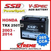 SSB 12V V-SPEC DRY CELL AGM 265 CCA BATTERY HONDA TRX250TM TRX 250TM 2003-2014