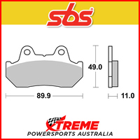 SBS Ceramic Rear Brake Pads for Honda NS 400 RF/RG 85-87