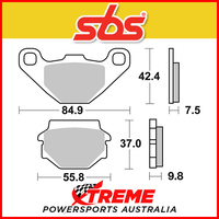 SBS Ceramic Rear Brake Pads for Aeon Cobra S 300 2012-2015