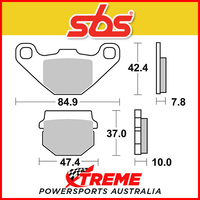 SBS Ceramic Rear Brake Pads for Adly 50 RS Supersonic 06-08