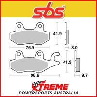 SBS Sintered Rear Brake Pads for Eton 150 Challenger 2003-2005