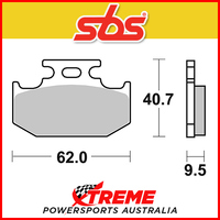 SBS Ceramic Rear Brake Pads for Kawasaki KX500 1989-1995