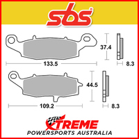 SBS Front Ceramic Brake Pads for Kawasaki KLE 650 Versys ABS 07-14