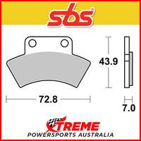 SBS Sintered Brake Pads for CF Moto CF 500 C/Force 11-15