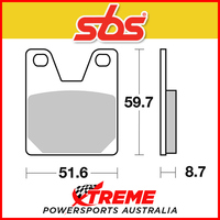 SBS Sintered Rear Brake Pads for Yamaha YZF 1000 R1 98-00