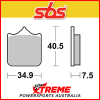 SBS Sintered Front Brake Pads for TM SMX 660 F 05-10