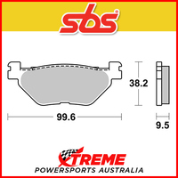 SBS Sintered Rear Brake Pads for Yamaha TDM 900 02-14