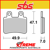 SBS Ceramic Rear Brake Pads for Sherco Supermotard SM50 08-13 