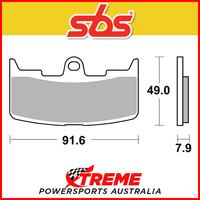 SBS Sintered Front Brake Pads for Buell XB9S Lightning 2003-2004