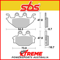 SBS Sintered Rear Brake Pads for Kawasaki KVF300 Brute Force 12-17