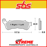 SBS Sintered Front Brake Pads for Honda FES 125 S-Wing Non ABS 07-13