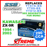 SSB 12V 290 CCA Kawasaki ZX-9R 900 1994-2003 LFP14H-BS Lithium Battery