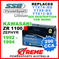 SSB 12V 290 CCA Kawasaki ZR1100 Zephyr 1992-1994 LFP14H-BS Lithium Battery