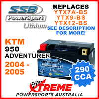 SSB 12V 290 CCA KTM 950 Adventurer 2004-2005 LFP14H-BS Lithium Battery