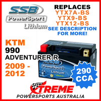 SSB 12V 290 CCA KTM 990 Adventurer R 2009-2012 LFP14H-BS Lithium Battery
