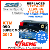 SSB 12V 290 CCA KTM 990 Supermoto R 2013 LFP14H-BS Lithium Battery