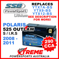 SSB 12V 290 CCA Polaris 525 Outlaw S/I.R.S. 2008-2011 LFP14H-BS Lithium Battery