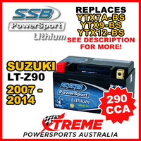 SSB 12V 290 CCA For Suzuki LT-Z90 LT-Z 90 2007-2014 LFP14H-BS Lithium Battery