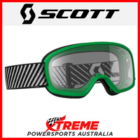 Scott Green Buzz MX Goggles With Clear Lens Motocross Dirt Bike