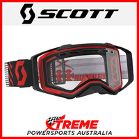 Scott Red/Black Prospect Enduro Goggles With Clear Lens Motocross Dirt Bike