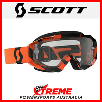 Scott Black/Orange Hustle MX Goggles With Clear Lens Motocross Dirt Bike