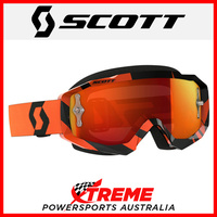 Scott Black/Orange Hustle MX Goggles With Orange Chrome Lens Motocross Dirt Bike