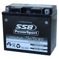 SSB 12V 385CCA 19AH VB16L-B Kawasaki GPZ1100 Uni Track 1983-1985 V-Spec AGM Battery RB16L-B