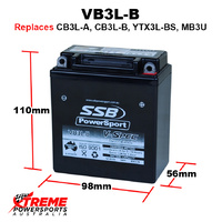 SSB 12V 85CCA 3AH VB3L-B Honda NSR250 MC16 1987 V-Spec AGM Battery RB3L-B