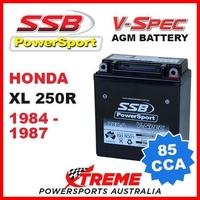 SSB 12V V-SPEC DRY CELL AGM 85 CCA BATTERY HONDA XL250R XL 250R 1984-1987 MOTO