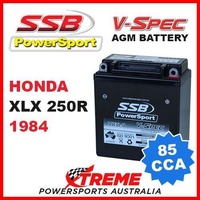 SSB 12V V-SPEC DRY CELL AGM 85 CCA BATTERY HONDA XLX250R XLX 250R 1984 MOTO