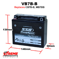 SSB 12V 175CCA 7AH VB7B-B Honda CTX200 CTX 200 Bushlander 2002-2016 V-Spec AGM Battery RB7B-B