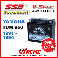 SSB 12V V-SPEC DRY CELL AGM 265 CCA BATTERY YAMAHA TDM850 TDM 850 1991-1994