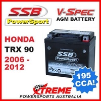 SSB 12V V-SPEC DRY CELL AGM 195 CCA BATTERY HONDA TRX90 TRX 90 2006-2012 ATV MX