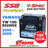 SSB 12V V-SPEC DRY CELL AGM 195 CCA BATTERY YAMAHA YW100 BEEWEE 2006-2009