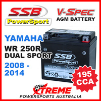 SSB 12V V-SPEC DRY CELL AGM 195 CCA BATTERY YAMAHA WR250R DUAL SPORT 2008-2011