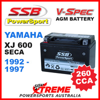 SSB 12V V-SPEC DRY CELL AGM 260 CCA BATTERY YAMAHA XJ600 XJ 600 SECA 1992-1997