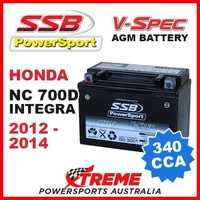 SSB 12V V-SPEC DRY CELL AGM 340 CCA BATTERY HONDA NC700D NC 700D 2012-2014 MOTO