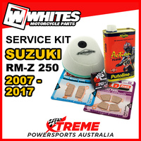 For Suzuki RMZ250 2007-2017 Air & Oil Filter +Filter Oil +F/R Brake Pads Service Kit