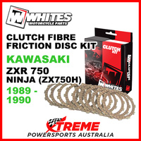 Whites Kawasaki ZXR750 Ninja ZX750H 1989-1990 Clutch Fibre Friction Disc Kit