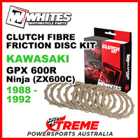 Whites Kawasaki GPX600R Ninja ZX600C 1988-1992 Clutch Fibre Friction Disc Kit