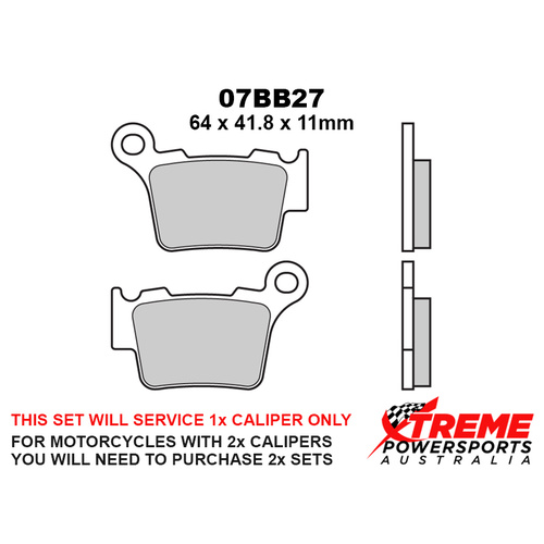 Brembo Husaberg FE501 2013-2014 OEM Carbon Ceramic Rear Brake Pad 07BB27-5A