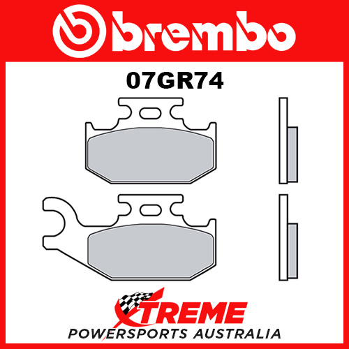 For Suzuki LT-A 450 King Quad 07-10 Brembo Sintered Dirt Front Right Brake Pads 07GR74-SD