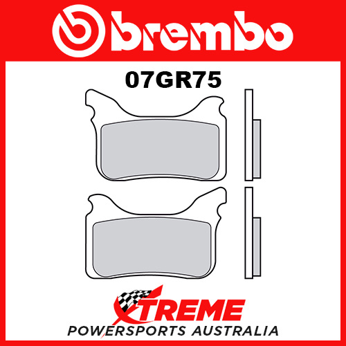 Aprilia SXV 450 Supermotard 2006-2013 Brembo Sintered Dual Sport Front Brake Pads 07GR75-SX