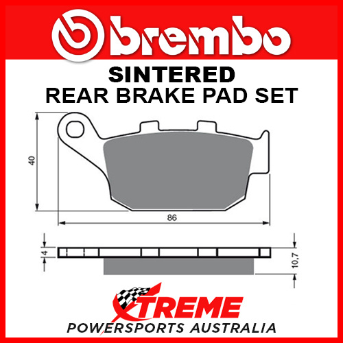 Brembo Buell S3T Thunderbolt 1998-2000 Sintered Rear Brake Pad 07HO27-SP