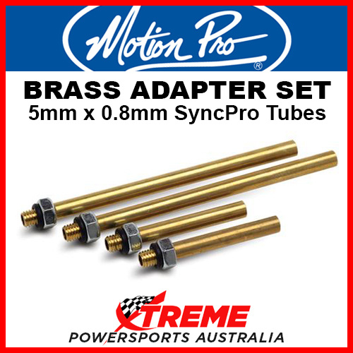 Motion Pro SyncPro Brass Adapter Set, 2 Long, 2 Short 5mmxP0.8mm Tubes 08-080013