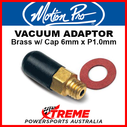 Motion Pro Vacuum Adaptor, Brass with Cap 6mm x P1.0mm 08-080219