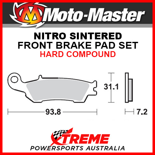 Moto-Master Yamaha YZ250 2008-2018 Nitro Sintered Hard Front Brake Pad 094921