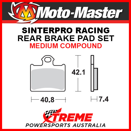 Moto-Master Husqvarna TC85 Big Wheel 14-18 Racing Sintered Medium Rear Brake Pad 096711