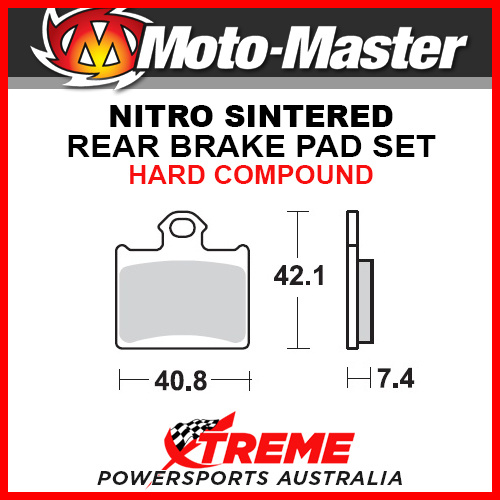 Moto-Master Husqvarna TC85 Big Wheel 14-18 Nitro Sintered Hard Rear Brake Pad 096721